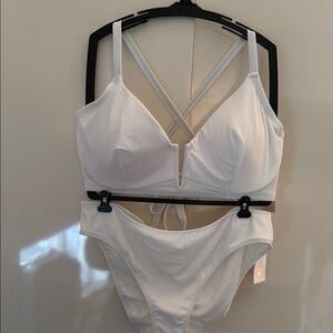 NWT Shade & Shore White Classic Bikini
